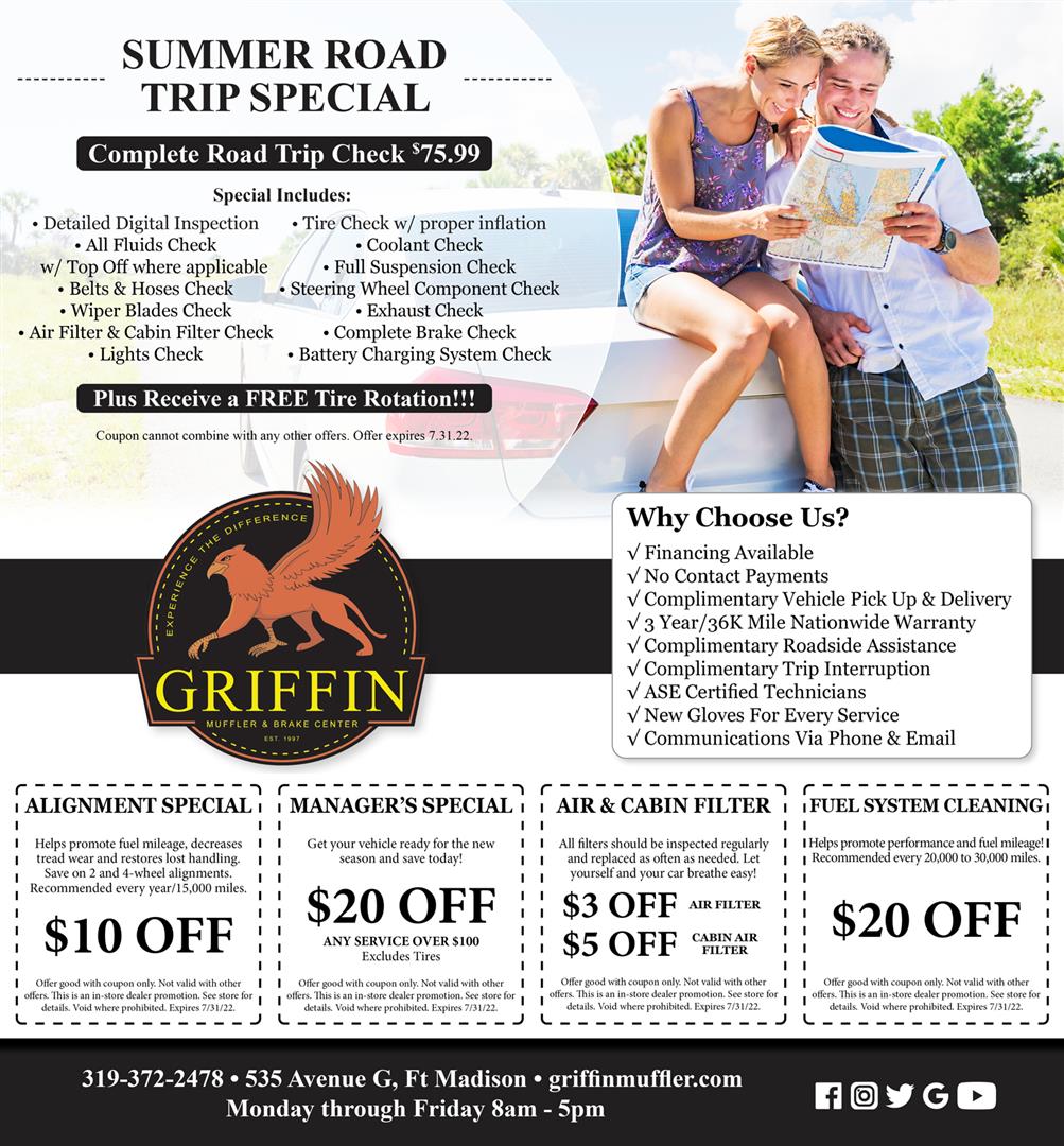 Specials Griffin Muffler & Brake Center LLC